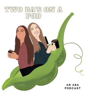 cartoon of two bcbas sitting in a pea pod 